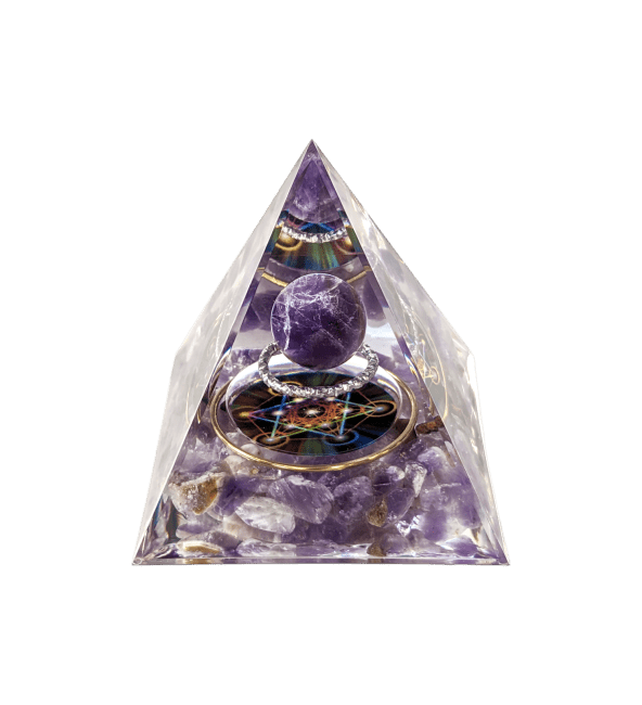 Orgonitpyramide Amethyst Metatron