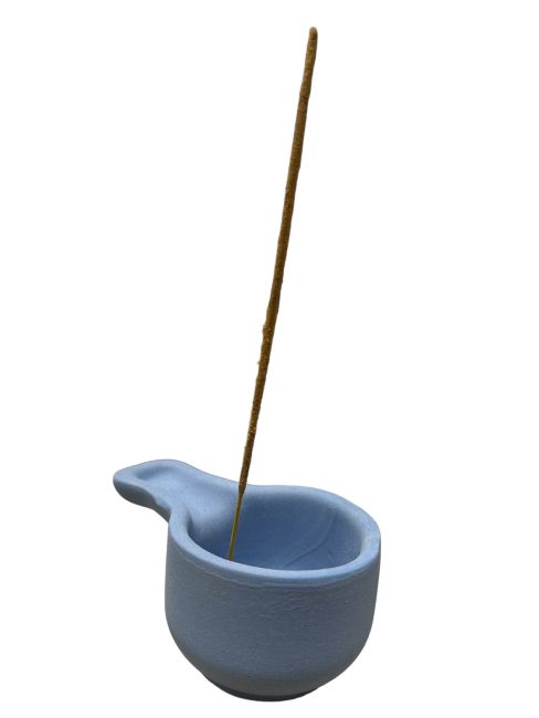 Weihrauch bei Blauer handgefertigter Terrakotta-Brenner
