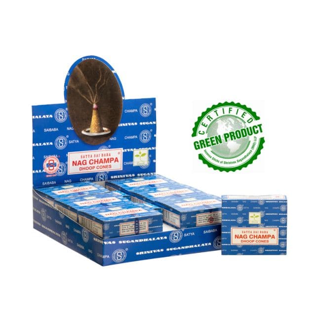 Weihrauch bei Satya weißer Nag Champa in Zapfen