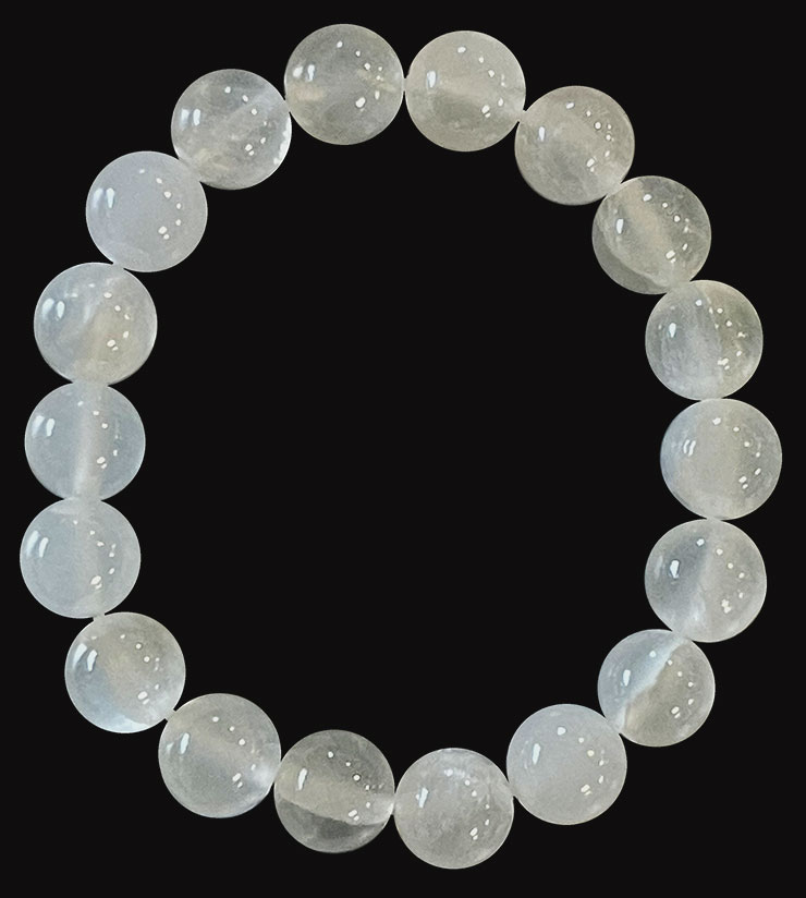 Selenit-Katzenaugen-Armband AA-Perlen 10 mm
