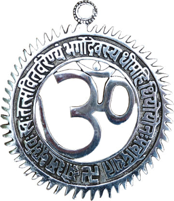 Om Farbe Gayatri Mantra Aluminium 19cm