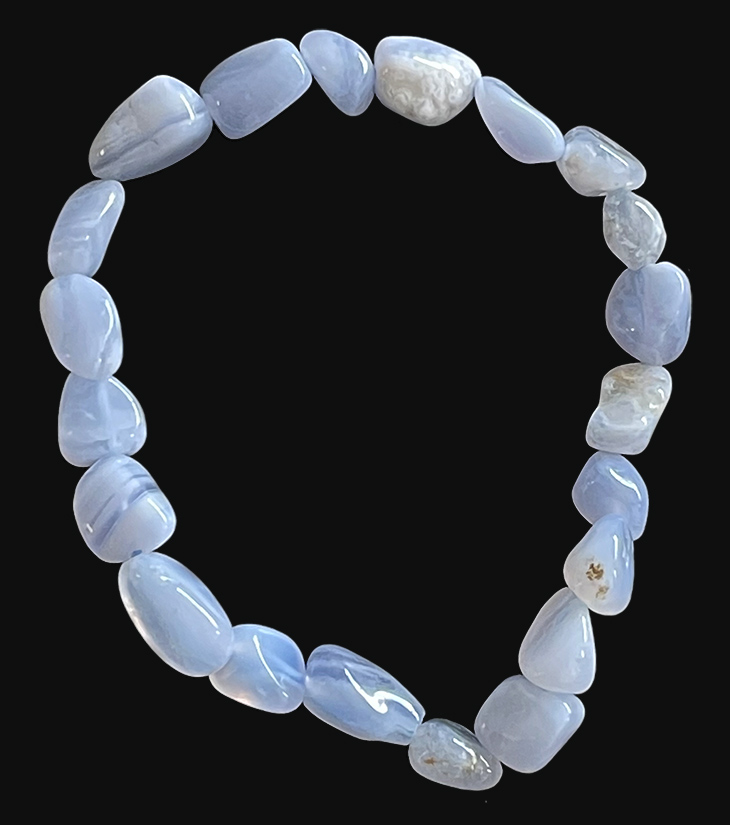 Armband der Blaues Chalcedon A Rolled Stones