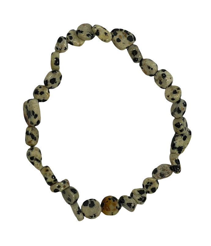 Dalmatiner-Jaspis-Armband A gerollte Steine