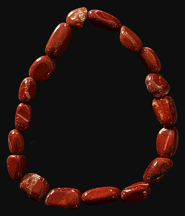 Roter Jaspis-Armband A gerollte Steine
