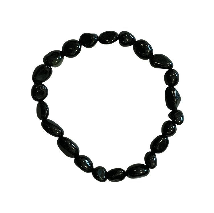 Armband der Schwarzes Obsidian A Rolled Stones