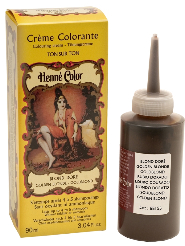 Packung mit 3 goldblonden Henna-Färbecremes 90 ml