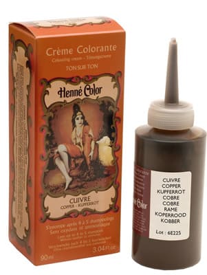 Packung mit 3 Henna-Farbcremes mit Kupfer-Henna 90ml