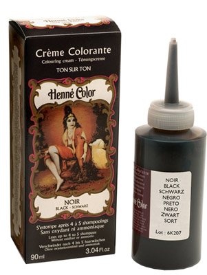 Packung mit 3 schwarzen Henna-Farbcremes 90 ml