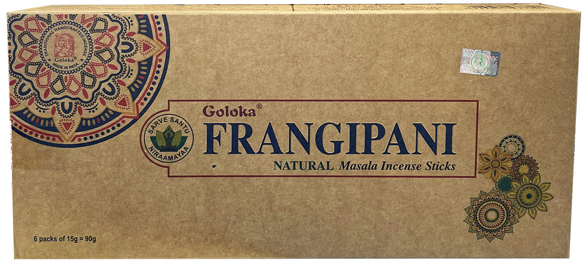 Natürlich masala Weihrauch Goloka Frangipani 6x15g