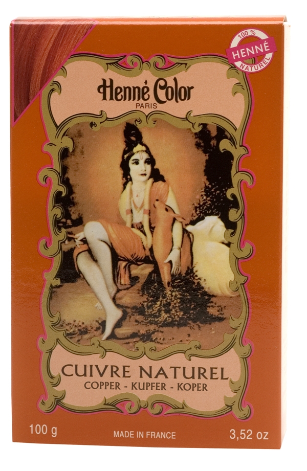 Packung mit 6 Hennafarben natürliche Kupferfarbe 100g