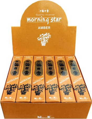 Japanischer Weihrauch morning star Bernstein Packung mit 50 Stöcken