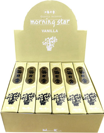Japanische Weihrauch morning star en Vanille Packung mit 50 Stück