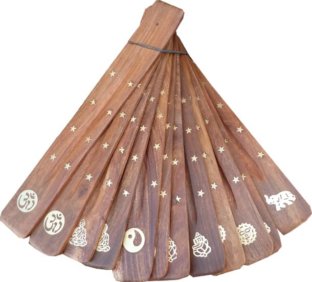 Ski Mix Räucherstäbchenhalter aus Holz (10 Stück)