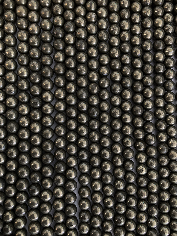 Pyrit A Perlen 6mm auf 40cm Faden