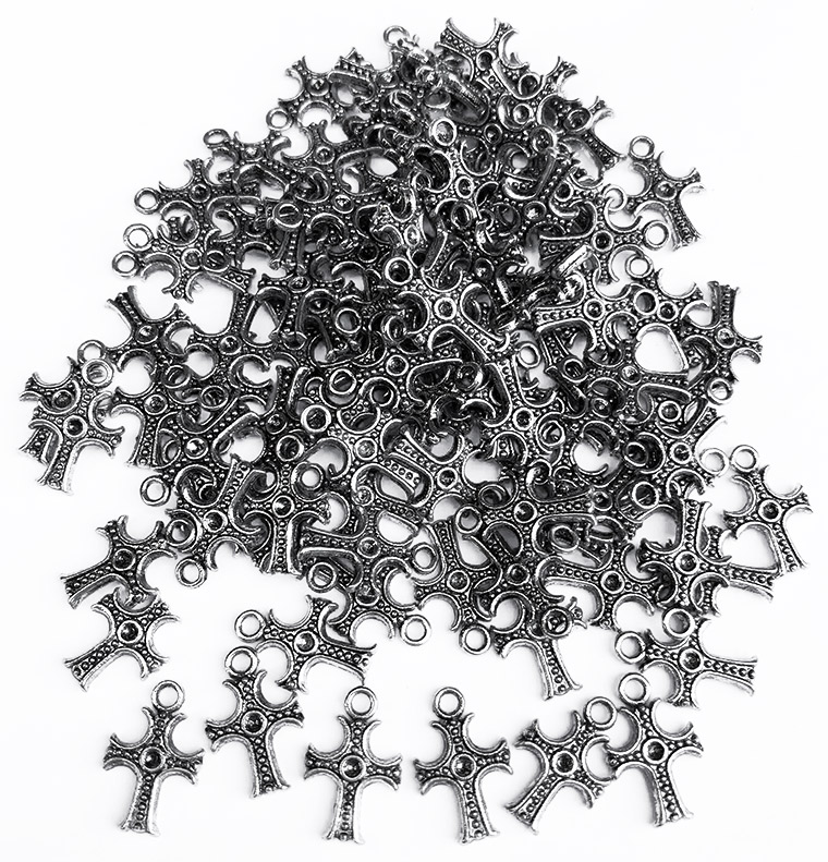 Charm’s Metal Perlen Kreuz 15mm x100