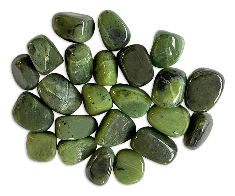 Jade Nephritis aus Kanada AA gerollte Steine 250g