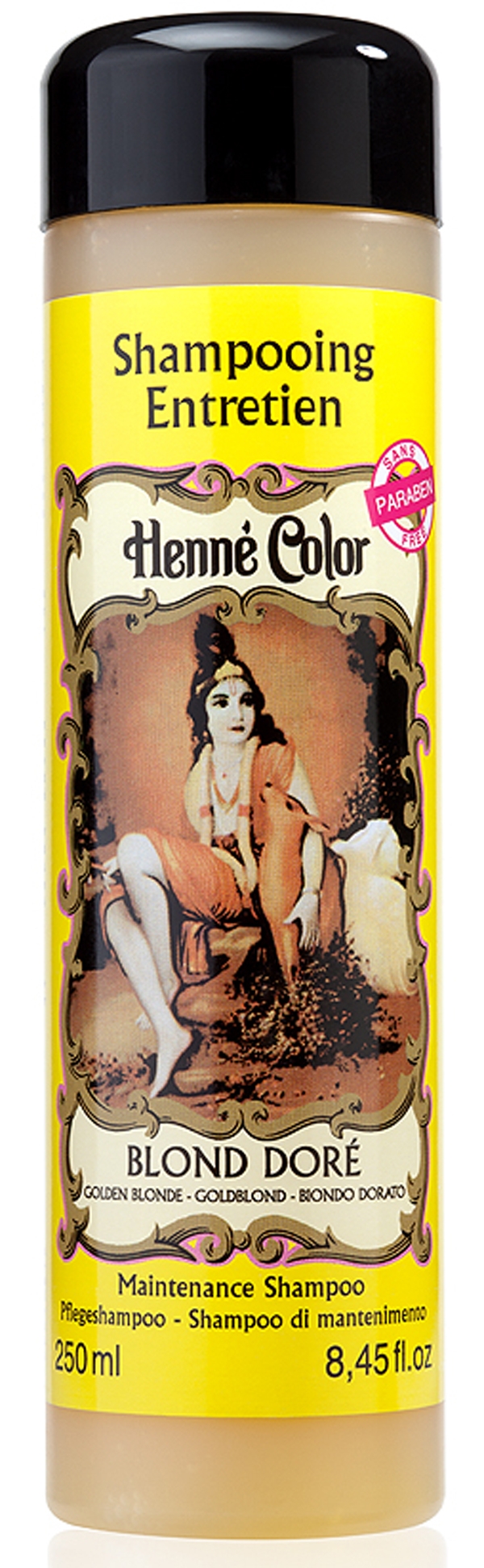 Packung mit 3 Henna-Color-Goldblond-Pflegeshampoos 250 ml