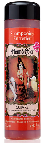 Packung mit 3 pflegenden Shampoos Henna Color Kupfer 250ml