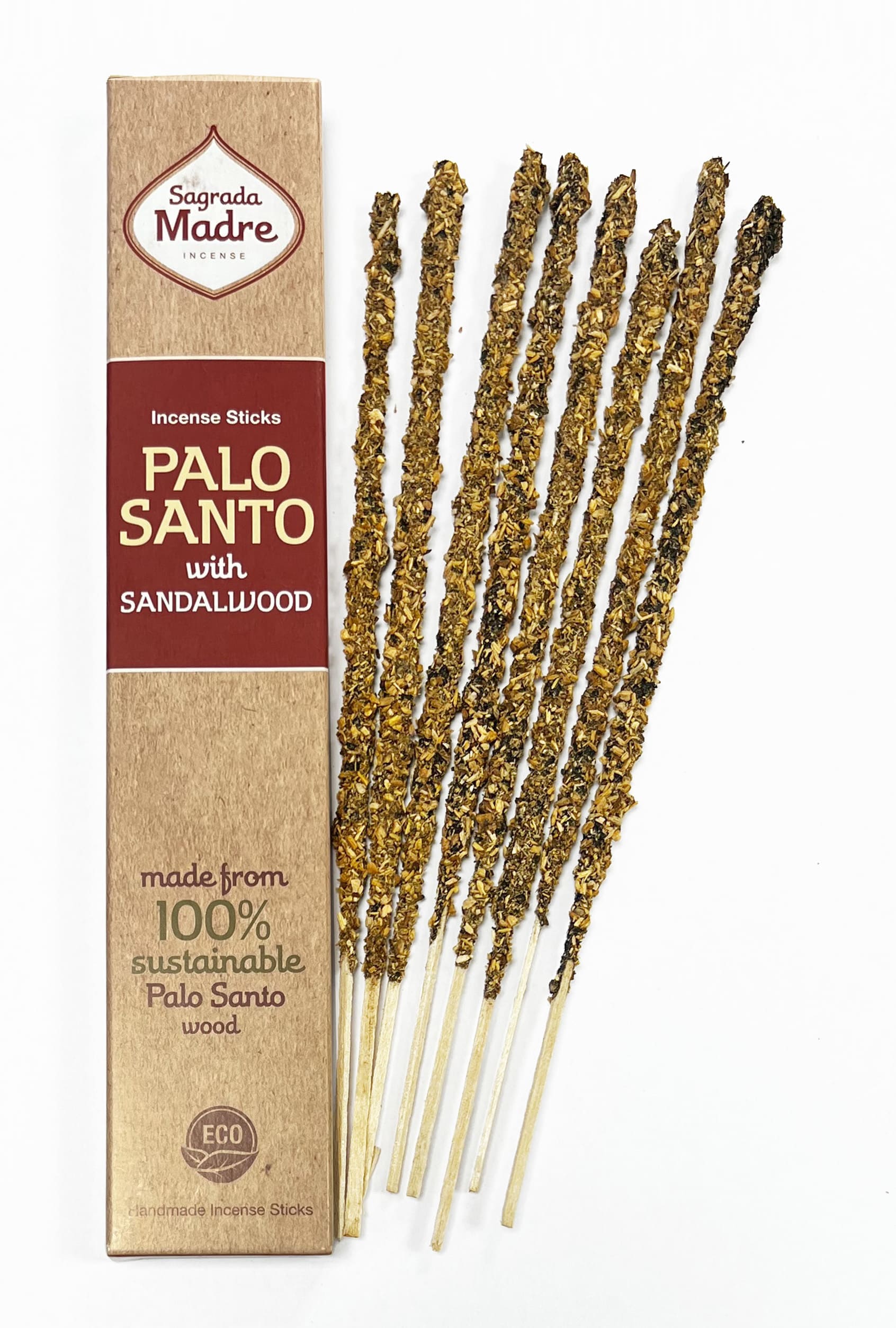 Sagrada Madre - Palo Santo Räucherstäbchen mit Sandelholz