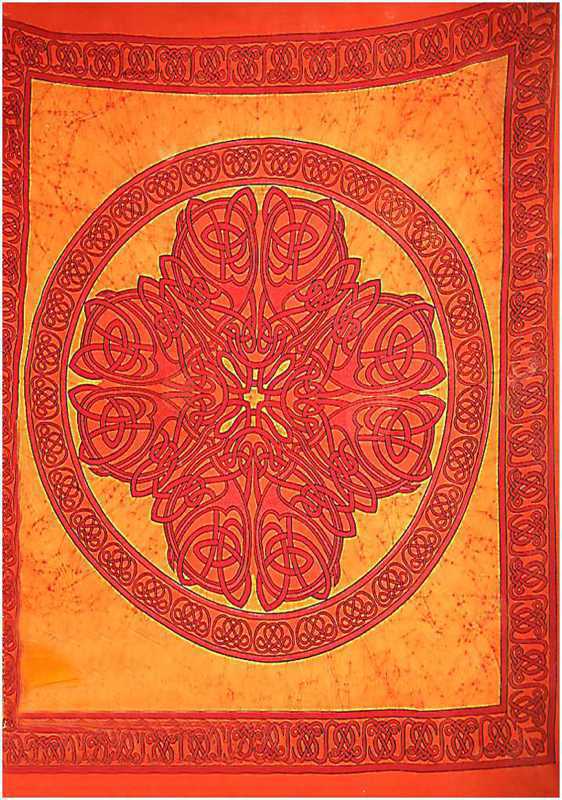 Batik-Mandala-Wandteppich