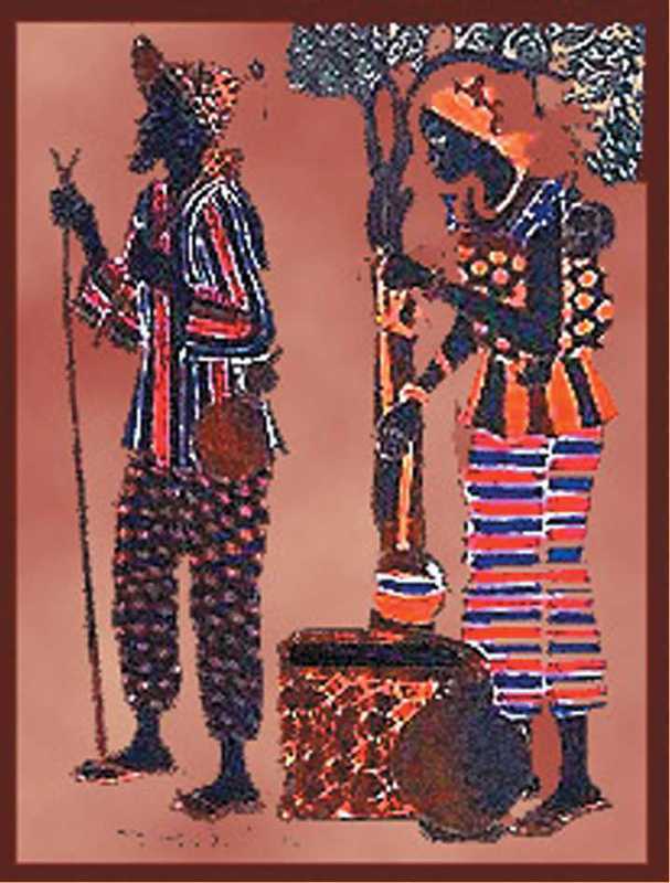 Hängendes Mini-afrikanisches Paar © Bleu Clair