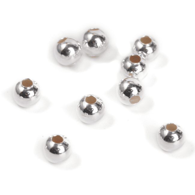 Weihrauch bei 925 Silber Charm Perlen Kugeln 4mm x 10