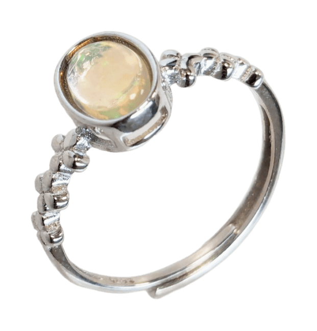 Weihrauch bei Ring aus 925er Silber verstellbar Opal AA 5 x 7 mm