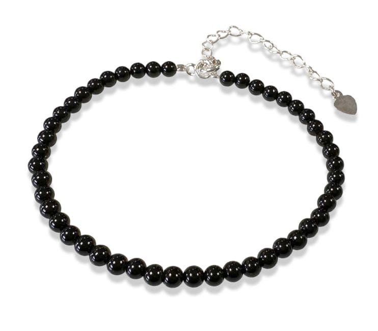 Weihrauch bei Onyx Herz Armband 925 Silber 3mm