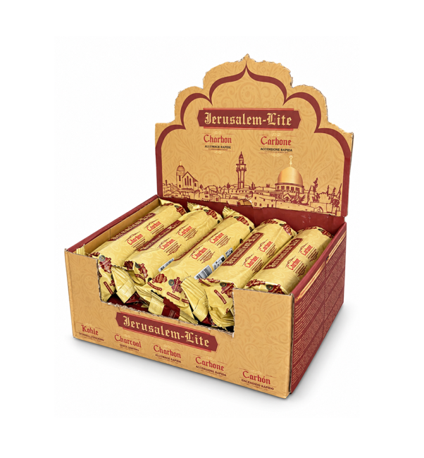 Weihrauch bei Jerusalem Lite Räucherkohle Premium-Qualität 33 mm – 100 Tabletten|de