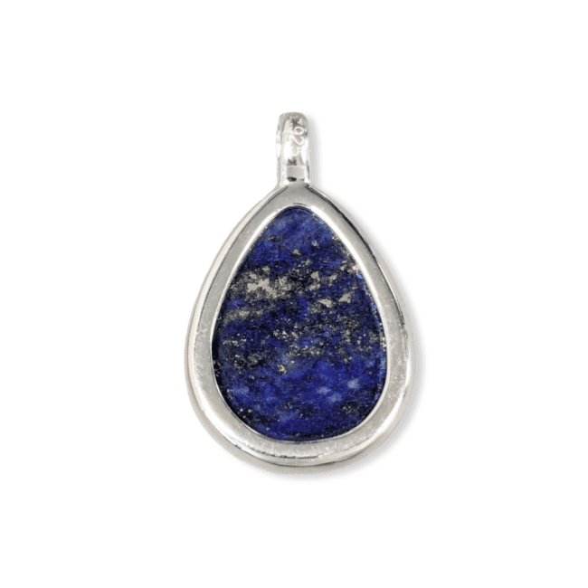 925 Silber Lapislazuli AA Tropfenanhänger 23,5 mm