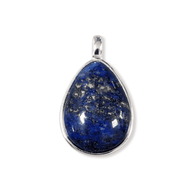 925 Silber Lapislazuli AA Tropfenanhänger 23,5 mm