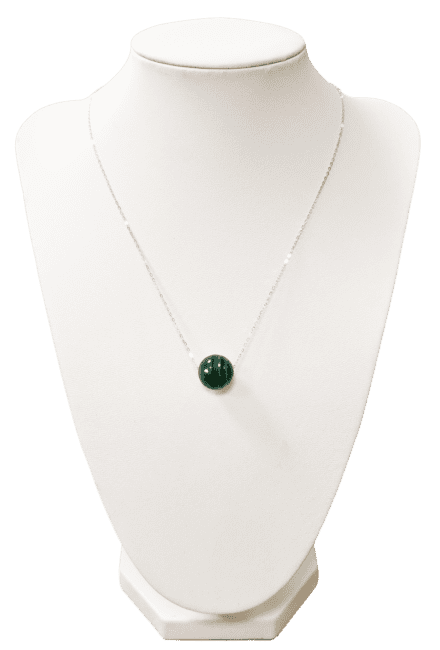 Weihrauch bei 925 Silber Halskette Malachit AA Kugel 12mm|de