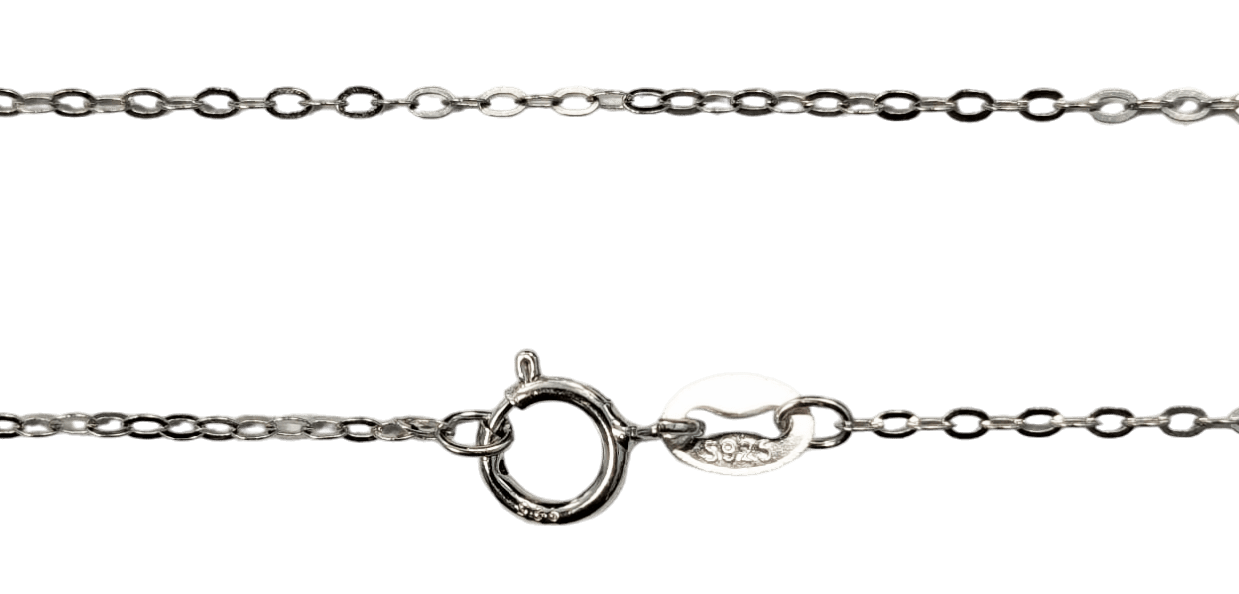 Weihrauch bei Halskette aus 925er Silber verstellbare ovale Netzkette 45 cm|de