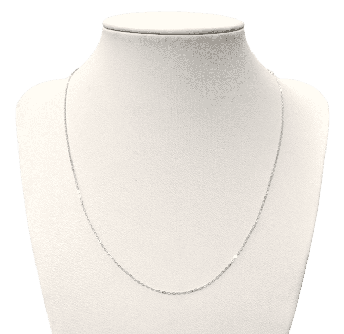 Weihrauch bei Halskette aus 925er Silber verstellbare ovale Netzkette 45 cm