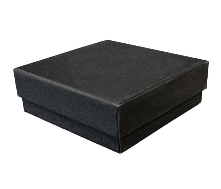 Geschenkbox für Schmuck aus schwarzem Karton, 9 cm x 10 cm