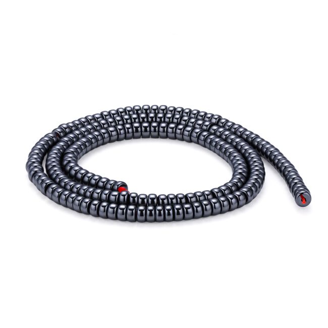 Kurze zylindrische Hämatit-Abstandsperlen – 4×2 mm