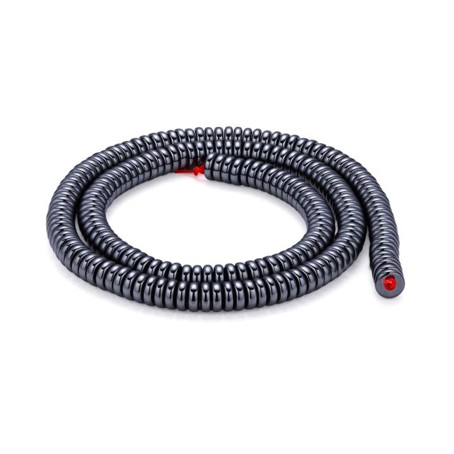 Silberne Hämatit-Abstandsperlen – 6 × 2 mm