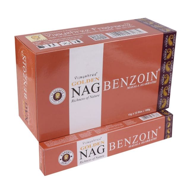 Vijayshree Golden Nag Benzoin Räucherstäbchen 15g