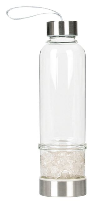 Flasche mit Kristallen Bergkristall