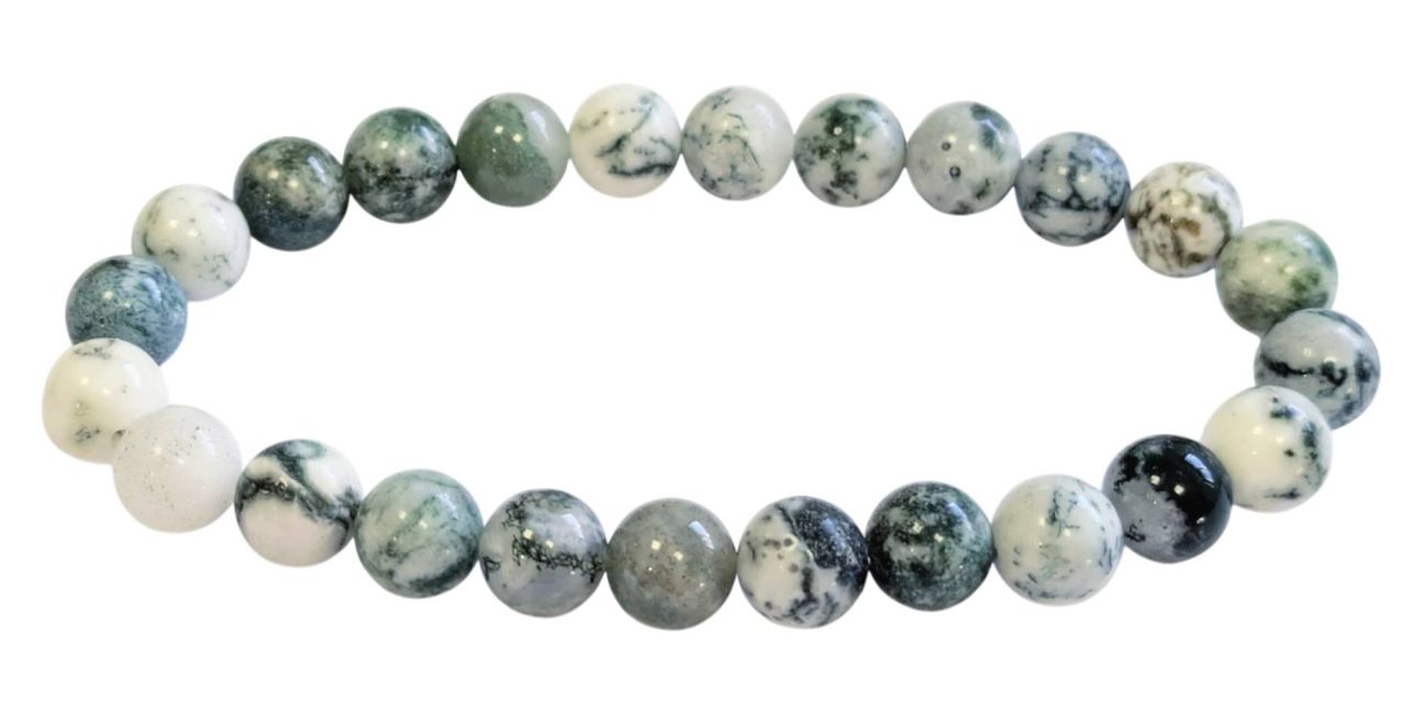 Weihrauch bei Armband Tree Agat A Perle 8mm