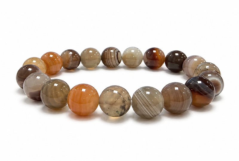 Botswana-Achat-Armband A 10mm Perlen