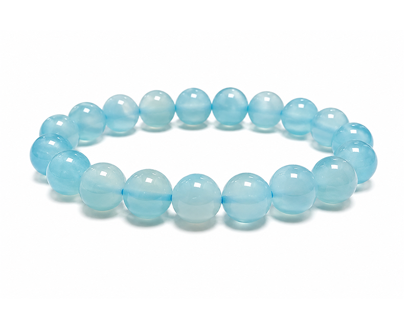 Weihrauch bei Erhitzter Blauer Achat AA Armband 8mm Perlen