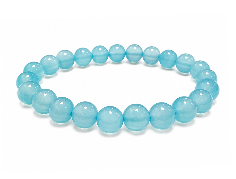 Weihrauch bei Erhitzter Blauer Achat AA Armband 8mm Perlen