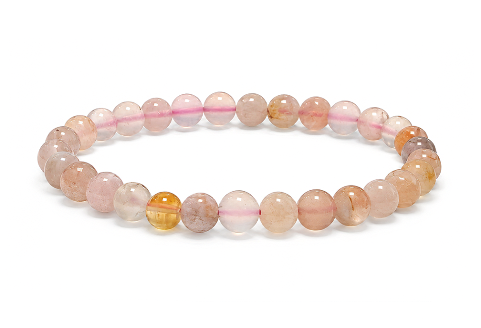 Weihrauch bei Kirschblütenachat A Armband 6mm Perlen