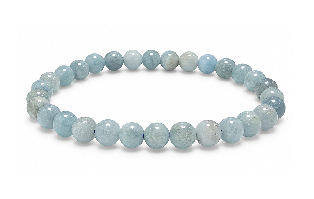Weihrauch bei Armband aus Aquamarin A+ Perlen 5,5–6,5 mm