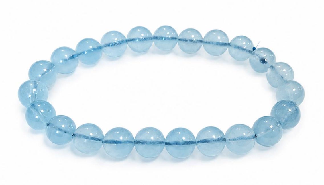 Weihrauch bei Aquamarin-Armband AAA 8-9mm Perlen