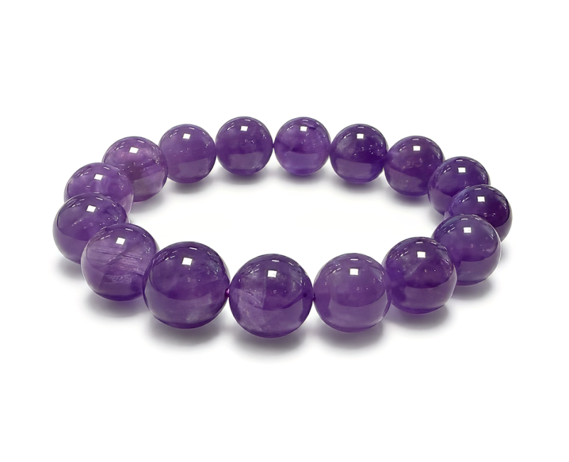 Weihrauch bei Amethyst Armband A 12mm Perlen