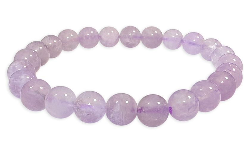 Lavendel-Amethyst-Armband mit 8 mm Perlen