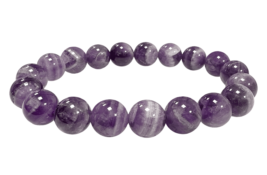 Armband Verjüngter Amethyst A Perlen 10mm