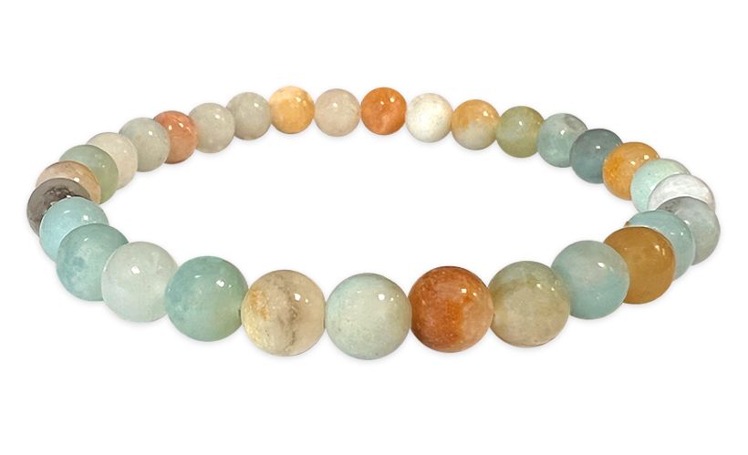 Mehrfarben Amazonite multicolor Perlen Armband 6mm